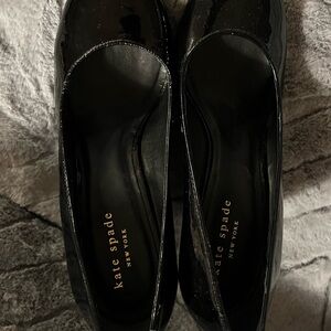 Kate Spade Glossy Black Heels Size 6.